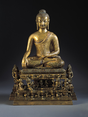 Buddha and Adorants on the Cosmic Mountain, c. 700 India: Kashmir, 675-725 Bronze with silver and copper inlay. The Norton Simon Foundation